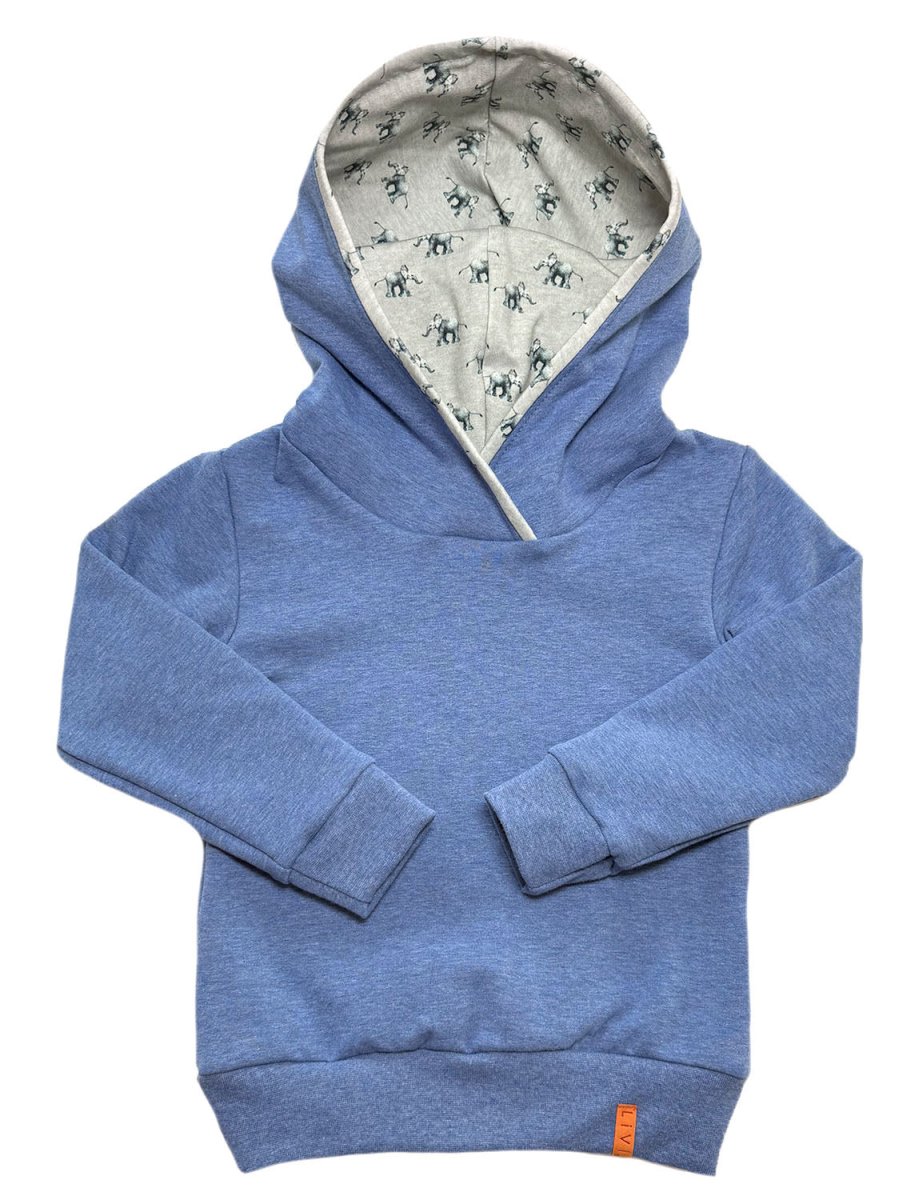 HOODIE ELEFANT JEANS meliert