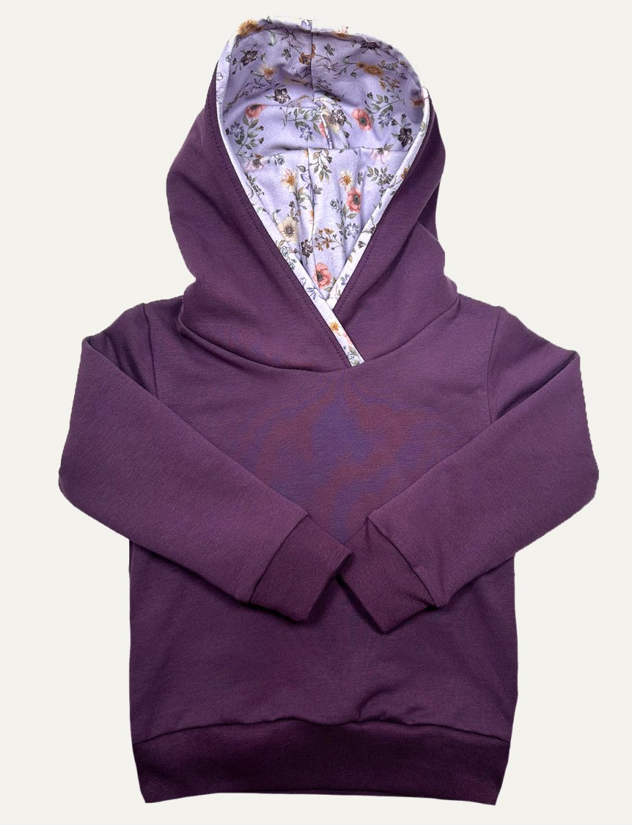 HOODIE PURPLE FLOWERS