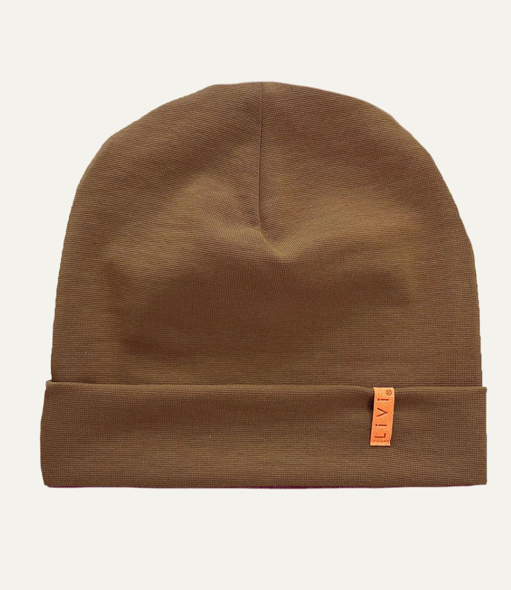 RIB BEANIE BRAUN