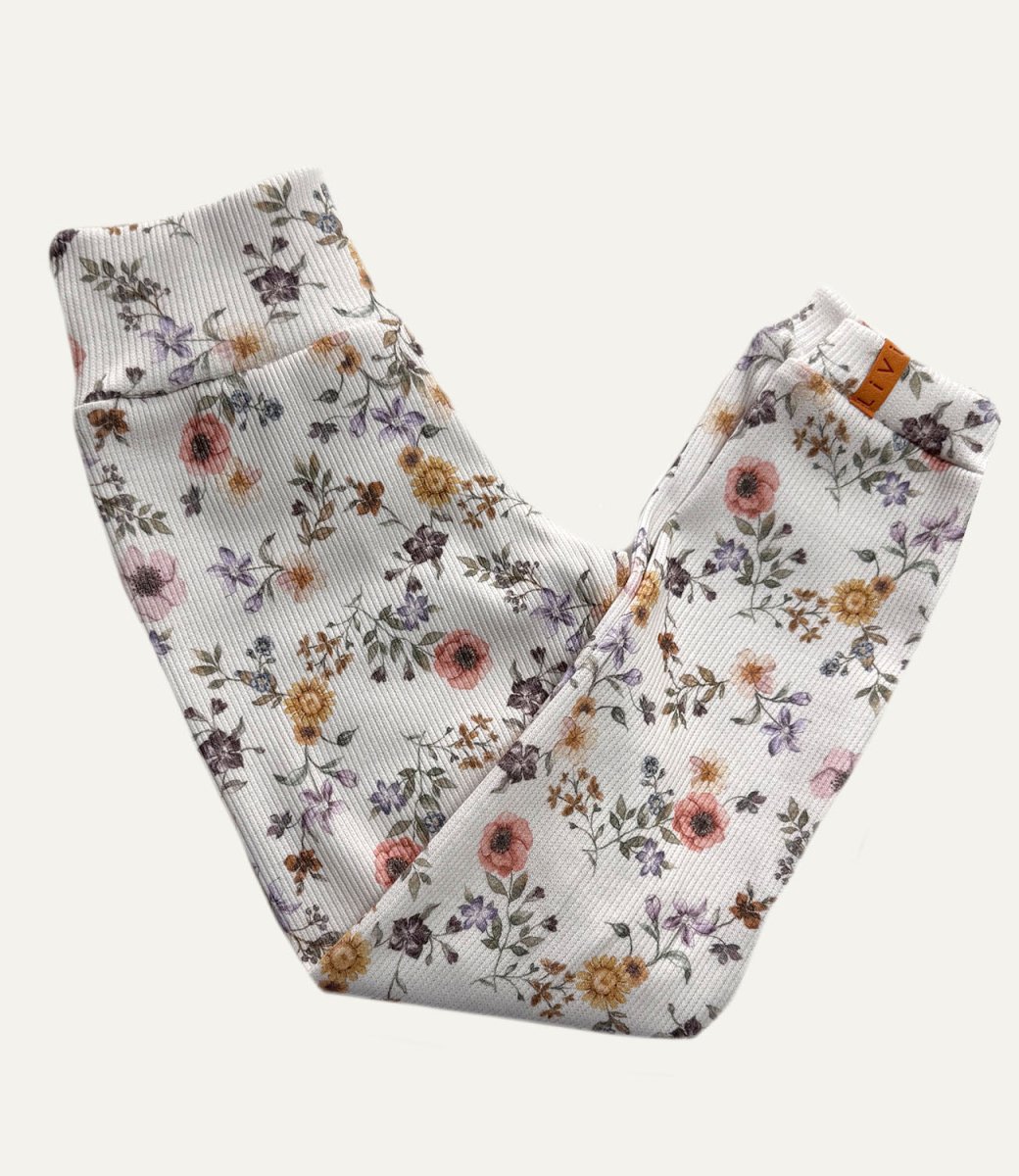 RIB LEGGINGS FLOWER