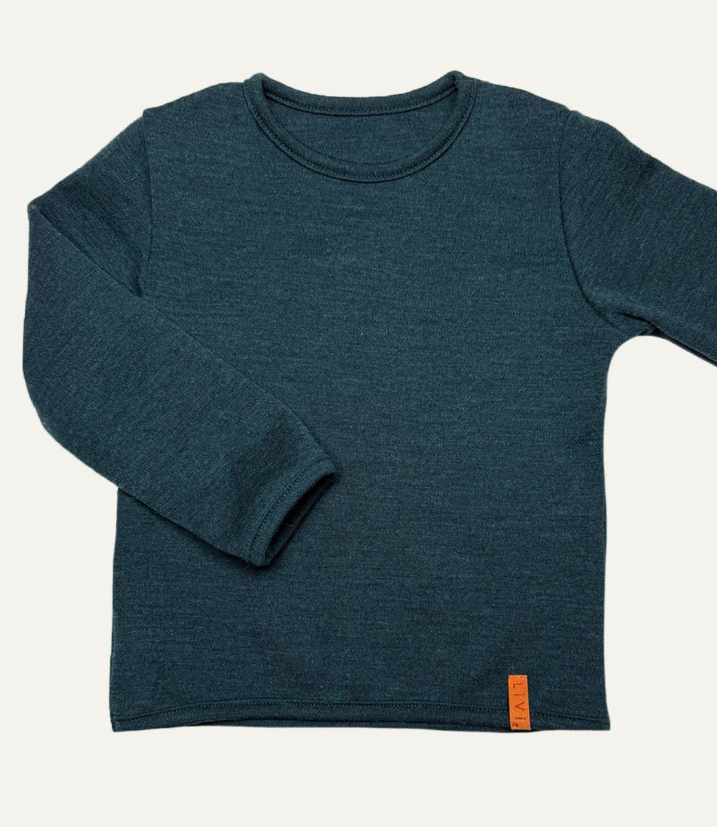 FUNKTIONSSHIRT MERINOSTRICK WINTER PETROL