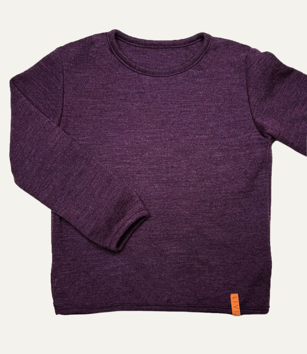 FUNKTIONSSHIRT MERINOSTRICK WINTER PURPLE