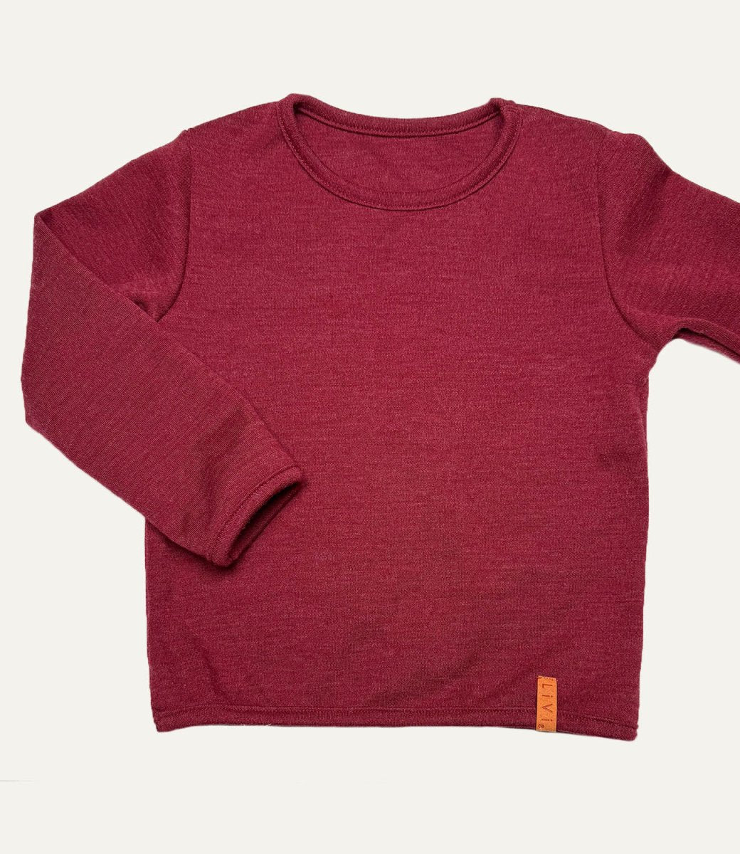 FUNKTIONSSHIRT MERINOSTRICK WINTER RED
