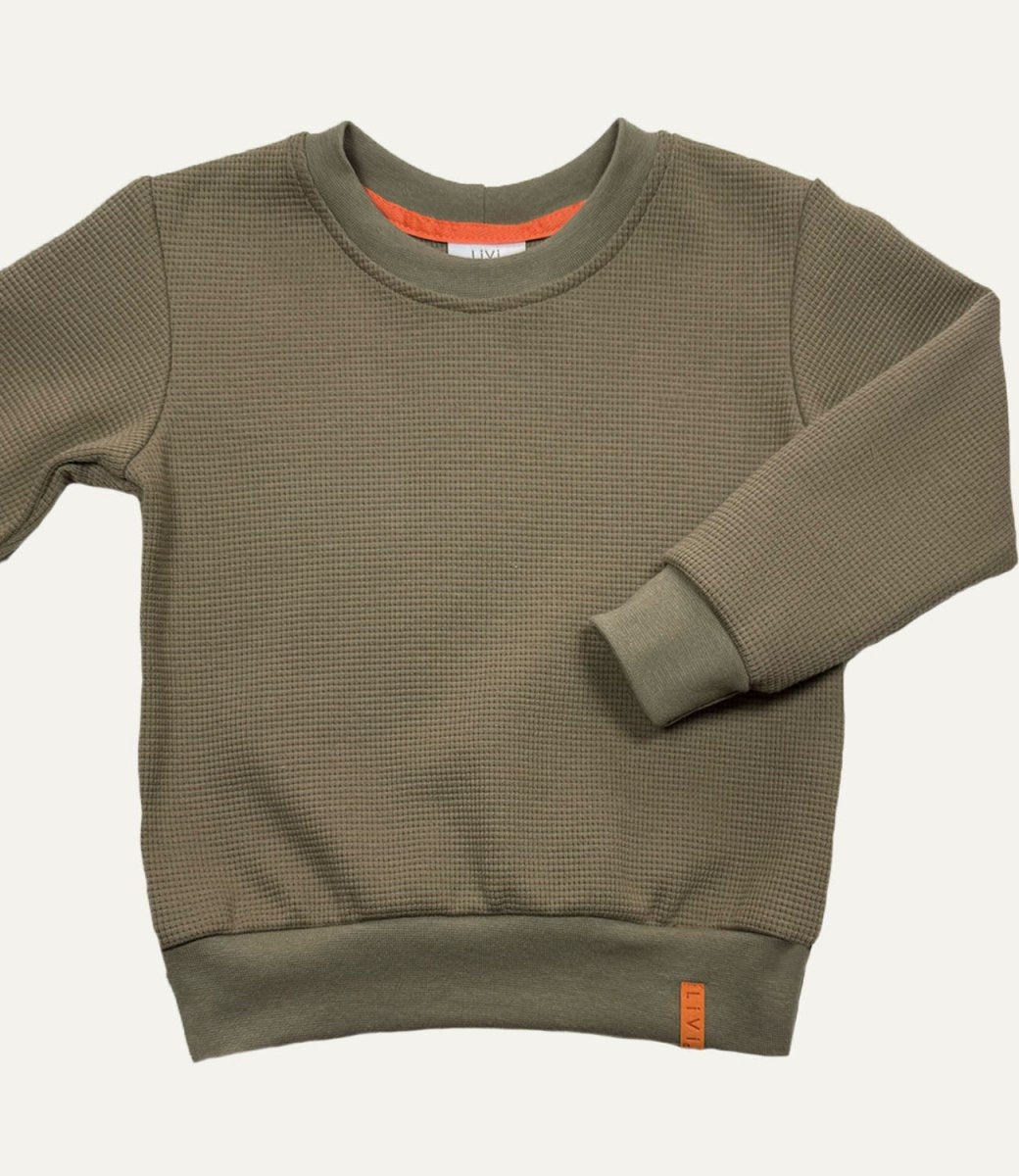 SWEATER WAFFELJERSEY SAVANNE