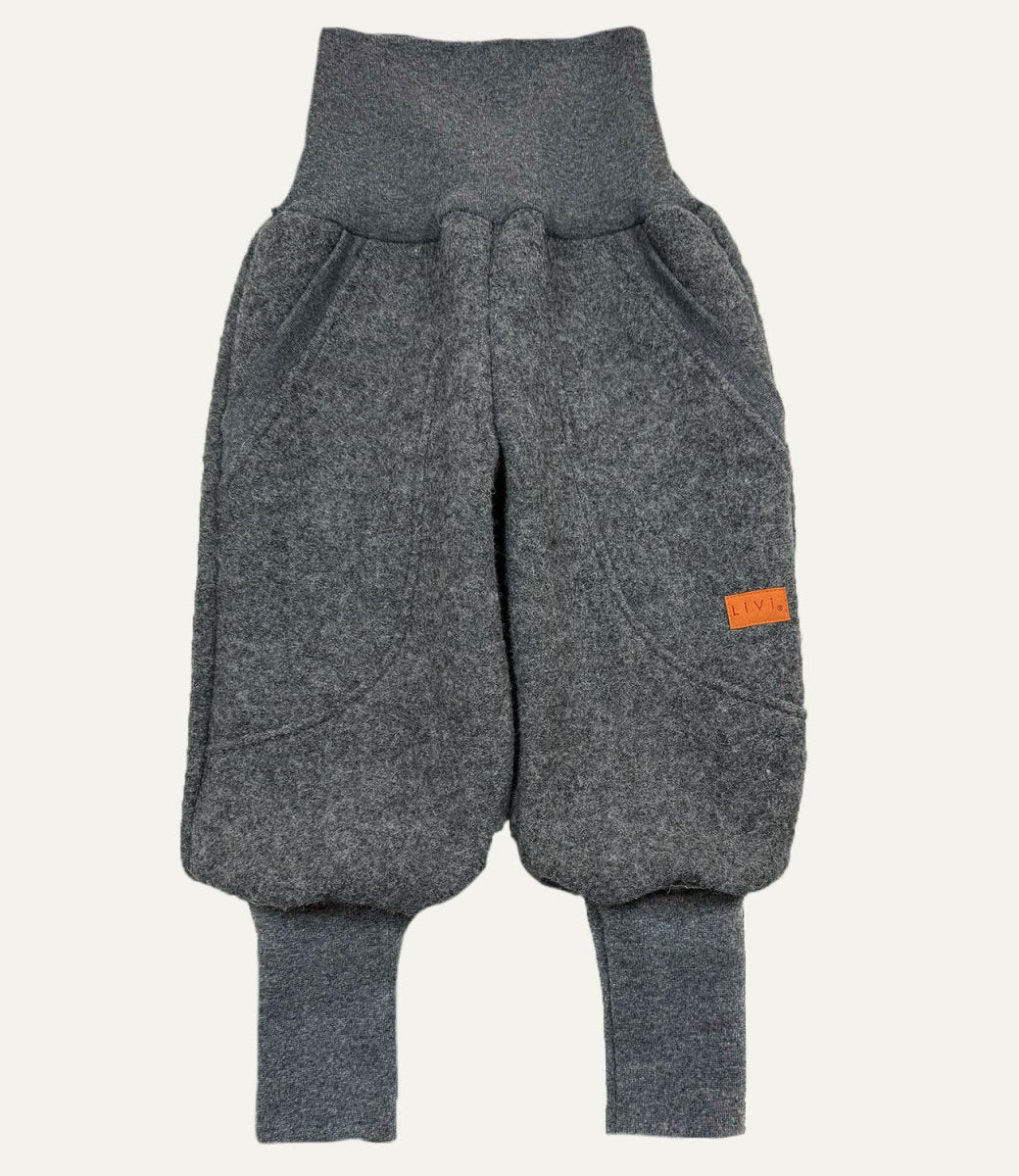 JOGGER WALKFLEECE DUNKELGRAU meliert