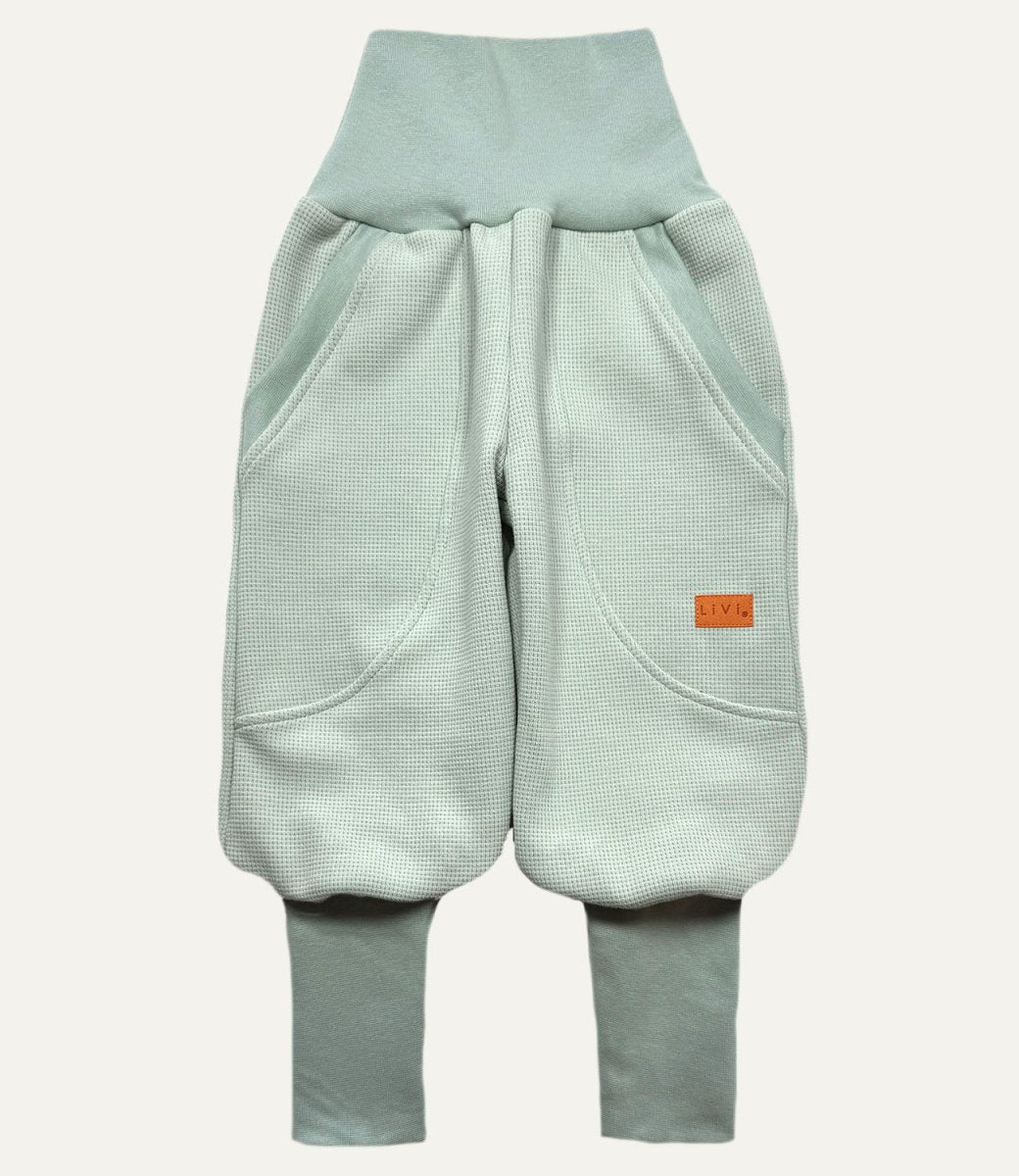 JOGGER WAFFELJERSEY SALBEI