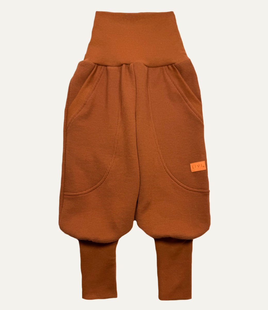 JOGGER WAFFELJERSEY TERRACOTTA