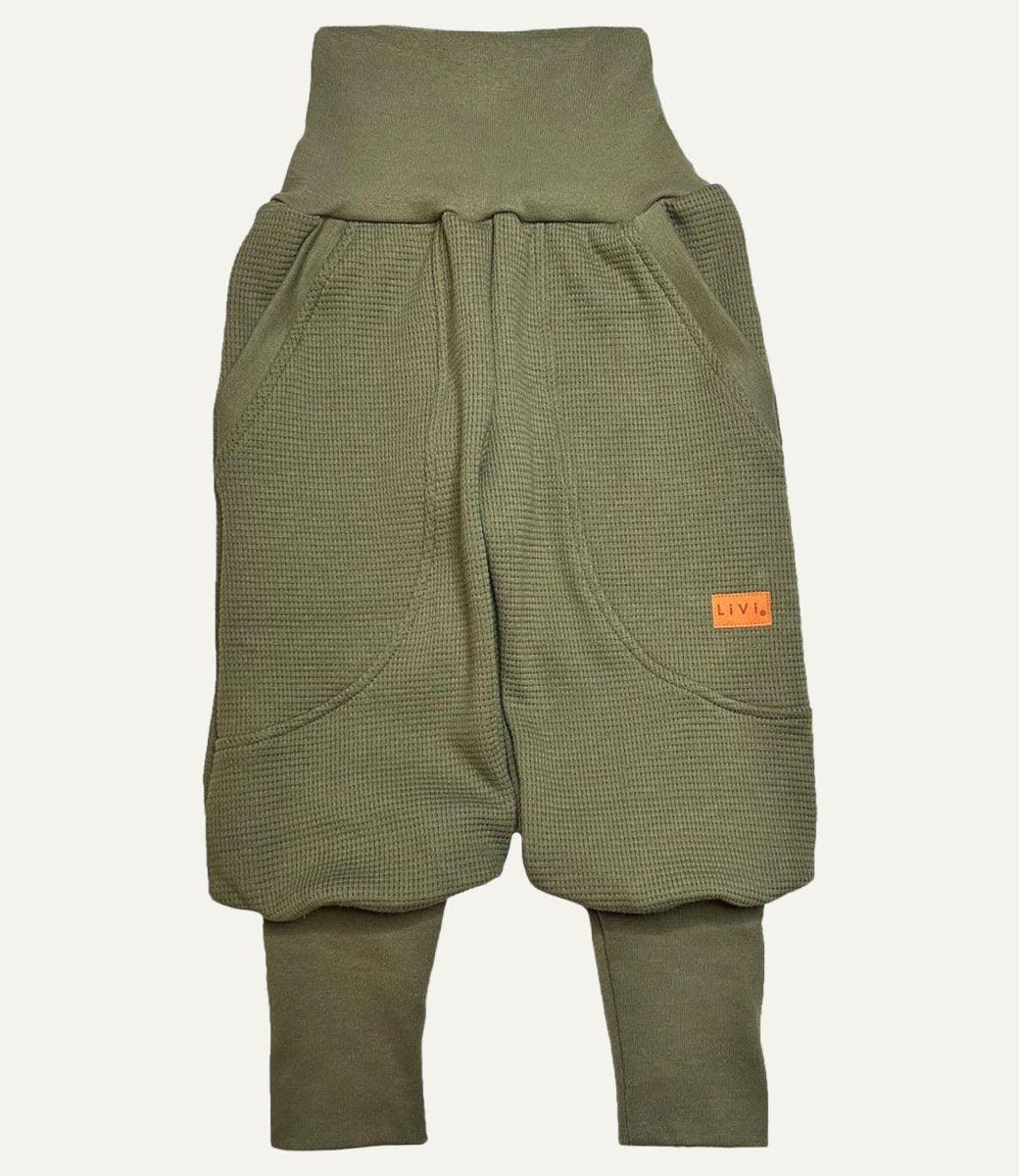 JOGGER WAFFELJERSEY KHAKI