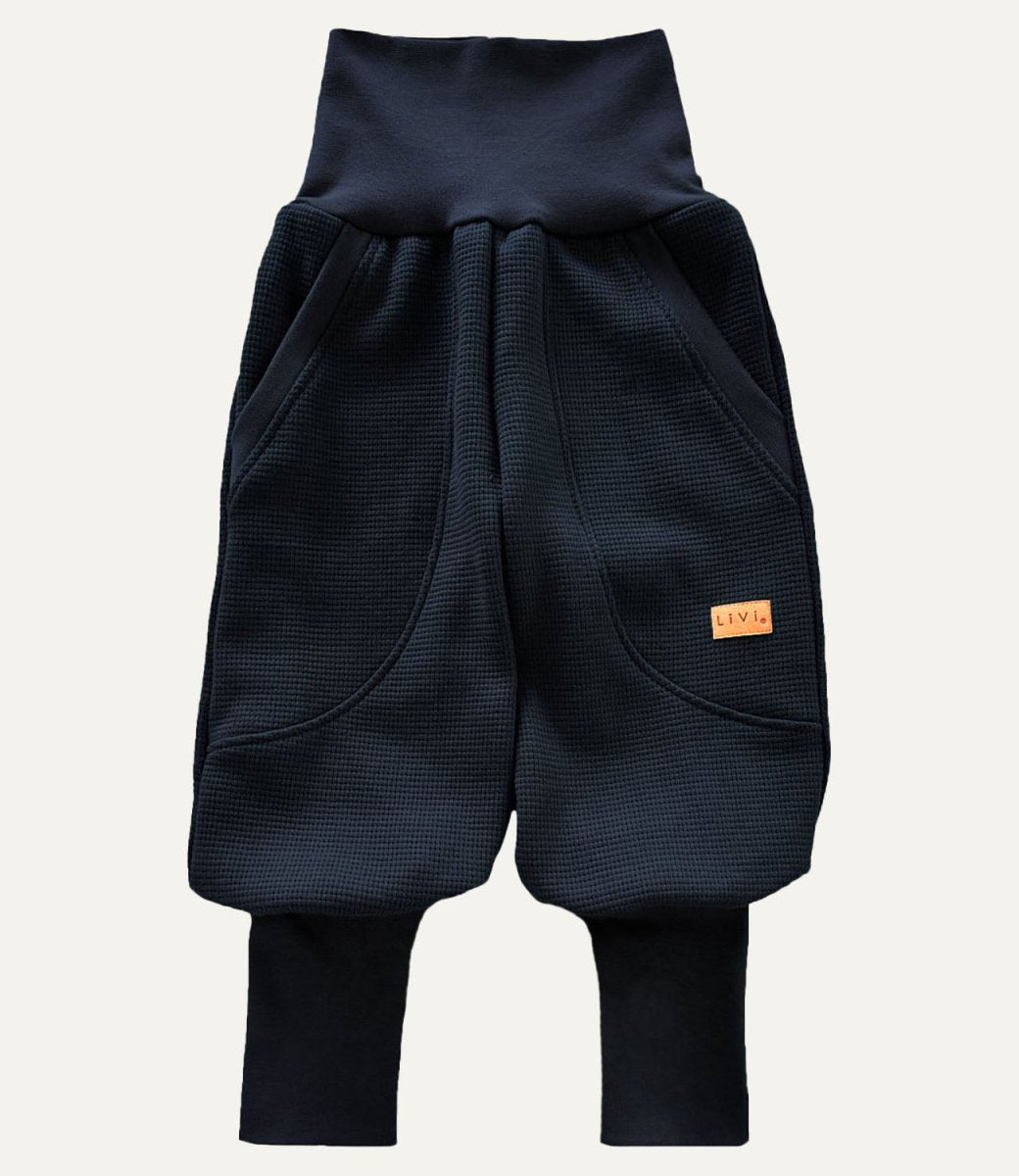 JOGGER WAFFELJERSEY MARINE