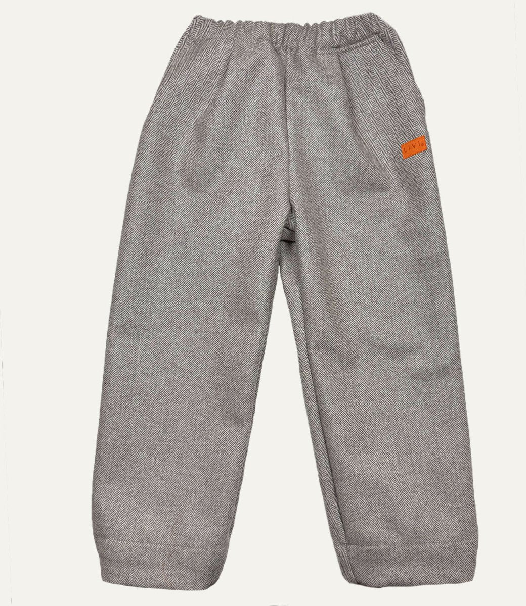 WOLLHOSE Fischgrät MANDEL