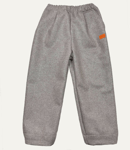 WOLLHOSE Fischgrät MANDEL